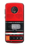 Red Cassette Recorder Graphic Case Cover For Motorola Moto G6