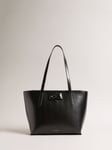 Ted Baker Beanne Bow Detail Leather Shopper Bag, Black