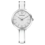 Swarovski Crystalline Delight watch, Metal bracelet, White, Stainless steel