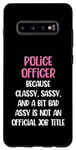 Coque pour Galaxy S10+ Officier de police drôle, officier de police féminin