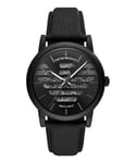 Emporio Armani Luigi Mens Black Watch AR60032 Leather - One Size