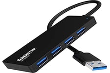 Hub USB 3.0 4 Ports USB 3.0, OBERSTER Adaptateur USB Ultra-Slim Hub USB Compatible avec Mac Pro, PS4, MacBook Air, Surface Pro, XPS et Autres Ordinateurs Portables HB023