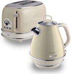 Ariete Vintage Retro Jug Kettle And Toaster Cream Set AR5513, AR6903