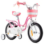 Royal Baby Vélo Enfants Fille Little Swan Vélo Bicyclette Vélo Enfant 12 Pouces Rose