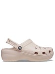 Crocs Classic Platform Clog Wedge - Quartz Pink, Pink, Size 4, Women