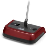 Ewbank 830UKR Evo3 Manual Floor and Carpet Sweeper, Lightweight Multi Surface Cleaner with High Level Pickup both Forwards and Backwards, Durable Long-Life Synthetic Brushes, Red