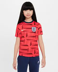 England Academy Pro Older Kids' Nike Dri-FIT Football Pre-Match Short-Sleeve Top