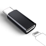INF Lightning (hona) till USB-C (hane) adapter, kompatibel med iPhone 15 Svart