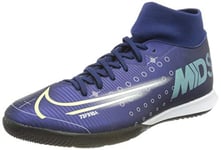 Nike Homme Superfly 7 Academy MDS IC Chaussures Multisport Indoor, Bleu (Blue Void/Metallic Silver-White 100), 41 EU