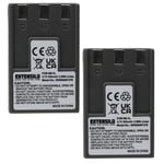 EXTENSILO 2x Batteries compatible avec Canon PowerShot S110, S100, S200, S230, S300 appareil photo, reflex numérique (950mAh, 3,7V, Li-ion)