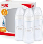 NUK First Choice+ Baby Bottles Set 0m+ Temperature Control, 300ml - 3 Pack