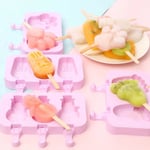 Silicone Pop Popsicle Mold Frozen Ice Lolly Mould Tray Pan C 79102 Sanlian Rabbit