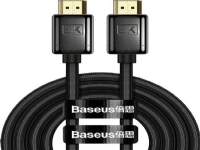 Baseus High Definition Series HDMI 2.1 Cable, 8K 60Hz, 3D, HDR, 48Gbps, 2m (Black)
