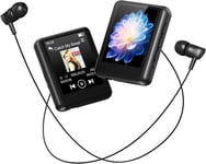 MONDODIGITALE-64Go Lecteur Mp3 Bluetooth 5.3 Écran Tactile Portable Baladeur Mp3 Lecteur Musique Enfant Avec Haut Parleur Intégré, Radio Fm, Enregistrement,Supporte La Carte Tf 128 Go,Musique Relaxan
