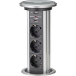 POP-UP 3-uttag Schuko, med 2 x USB och med motor, 1,8 m kabel