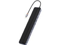 USB HUB Baseus Hub 12in1 Baseus EliteJoy Gen2 series USB-C to 2xHDMI+ 3xUSB 3.0+ PD+ DP+ SD/TF+ RJ45+Type-C+ 3.5mm (dark gray)