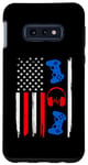 Coque pour Galaxy S10e Manette de joueur drapeau américain 4 juillet Patriot garçons enfants hommes