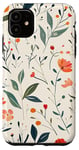 Coque pour iPhone 11 Vert olive floral botanique printemps mode