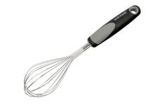 Wiltshire Classic Whisk, Stainless Steel, Egg Whisk, Baking & Whipping Balloon Whisk, Anti-Slip Soft Touch Handle, 30x8x8cm, Black Grey & Silver