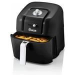 Swan Retro Air Fryer 6L Healthy Frying Manual Non-Stick Cooker, Black -SD10510BN