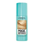 L'Oreal Magic Retouch Light Golden Blonde Temporary Instant Root Concealer Spray, Use with Home or Salon Hair Dye or Hair Colour, Ideally Conceals Grey Hair with Easy Application, 75 ml