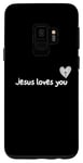 Coque pour Galaxy S9 Jésus vous aime Christ est roi la Bible Religieux Chrétien