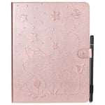 JIan Ying Case for Samsung Galaxy Tab A 8.0 (2019) SM-T290 SM-T295 Slim Lightweight Protective Cover Cat and bee rose gold