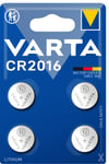 Varta CR 2016 batteri (4-pakning)