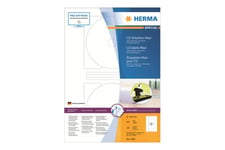 HERMA Special Maxi - uigennemsigtige CD/DVD-etiketter - mat - 200 etikette(r) - 116 mm rund