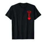 King of Hearts Cards Matching Couple Saint Valentine's Day T-Shirt