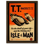 Advert Motorbike Bikes Isle Of Man TT Races 1967 A4 Artwork Framed Wall Art Print