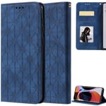 DodoBuy Case for Samsung Galaxy A71, Clover Pattern Magnetic Flip Folio Cover Wallet PU Leather Bag Holder Stand with Card Slots - Dark Blue