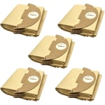 50x sacs compatible avec Kärcher Mighty Vac 2000+, NT181, Puzzi 90, se 5.100, se 6.100, SE2001, SE3001, WD2500M aspirateur - papier, marron - Vhbw
