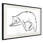 Plakat - Cat's Dreams - 30 x 20 cm - Sort ramme med passepartout
