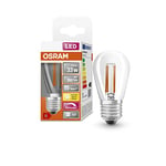OSRAM Vintage 1906 gold tinted LED lamp, 4.8W, 360lm, mini Edison shape with 45mm diameter & E27 base, warm white light, straight filament, dimmable, life of up to 15,000 HR, paquete de 6