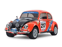 TAMIYA Volkswagen 58650 – 1:10 RC VW Beetle Rally MF-01X Remote Controlled Car/Vehicle Model Building Kit Hobby Assembly, Unvarnished