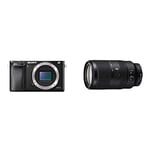 Sony ILCE6000B Compact System Camera Body (Fast Auto Focus, 24.3 MP, Electronic View Finder, Wi-Fi and NFC) with SEL70350G E-mount APS-C 5x super-telephoto zoom G lens with up to 350mm reach (525mm)