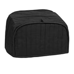 RITZ Polyester/Cotton Quilted Two Slice Toaster Appliance Cover, Dust and Fingerprint Protection, Machine Washable, Black