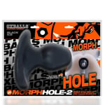 Oxballs Morphhole 2 Gaper Plug Black Ice Large 2.8 Inch Male Anal Sex Toy + LUBE