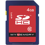 MyMemory 4GB SDHC Memory Card For Digital Camera New Uk 