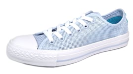 Converse Womens Blue All Star Ox Textile Trainers Canvas Lace Up Shoes