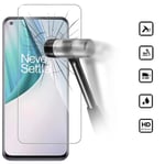 OnePlus NORD N100 skärmskydd 9H passar skal fodral hörlurar - Transparent OnePlus Nord N100