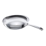 Le Creuset 3-Ply Stainless Steel Uncoated Frying Pan, 24 x 5 cm , Silver, 96200224001100