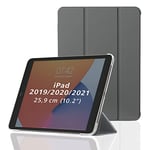 Hama Coque pour iPad 10,2" Fold Clear à Rabat (Etui Tablette Apple ipad 10.2" 9e génération 2021-8e gén.2020-7e gén.2019, Rabat magnétique avec Fonction Veille/réveil Automatique) Gris