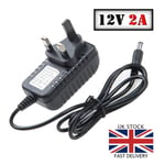 Power Supply UK Plug 12V 2A AC/DC For CCTV DVR Camera Kits UK