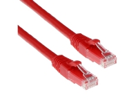 ACT Red 15 meter U/UTP CAT6A patch cable snagless with RJ45 connectors