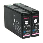 2 Go Inks Magenta Ink Cartridges to replace Epson T7903 (79XL Series) Compatible/non-OEM for Epson Workforce Pro Printers