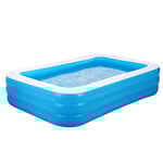 KOOSREEL Piscine Gonflable, pataugeoire, rectangulaire, Grande Piscine familiale, pour Jardin, Balcon, 210 cm x 135 cm x 60 cm