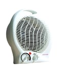 Daewoo 2000W Fan Heater, Dual Heat Settings, Safety Cut Out, White New