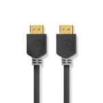 Nedis High Speed ​​HDMI ™ Kaapeli Ethernet | HDMI™ liitin | HDMI™ liitin | 4K@30Hz | ARC | 10.2 Gbps | 20.0 m | Pyöreä | PVC | Antrasiitti | Ikkunallinen laatikko